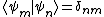 \langle \psi_m | \psi_n \rangle = \delta_{nm}